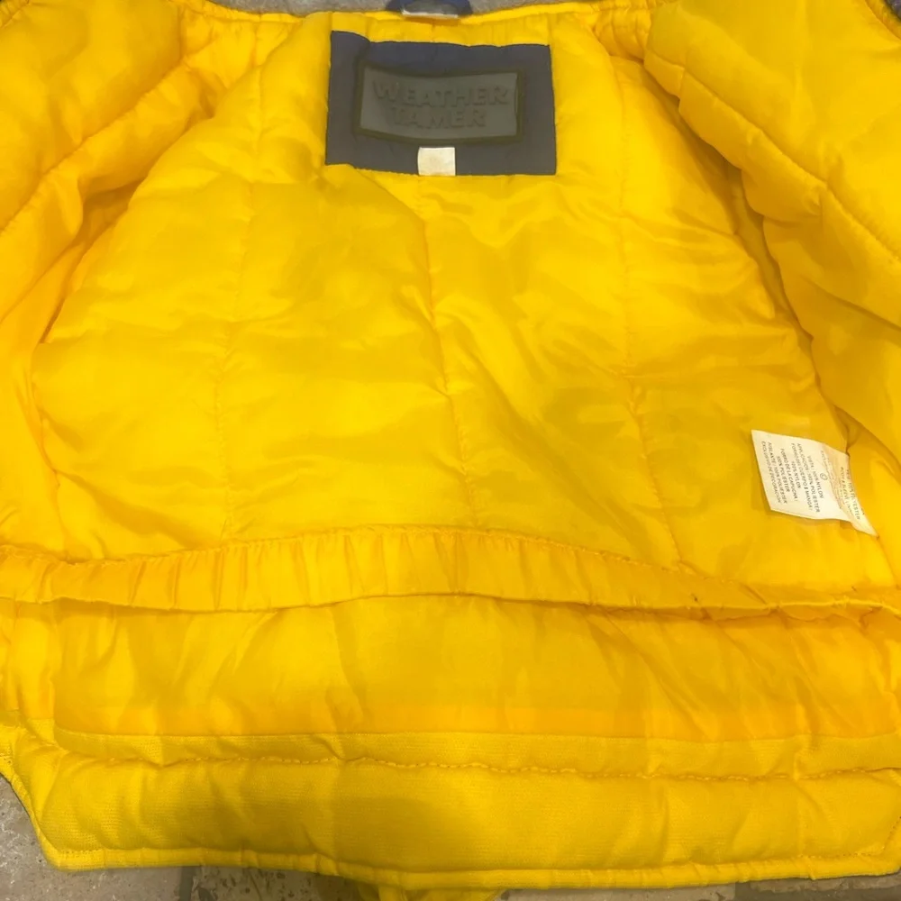 Toddler Blue & Yellow Winter Snowsuit – 24M – Warm Hooded Ski Outfit